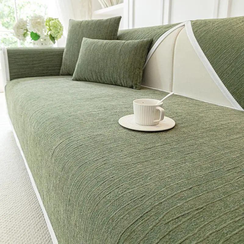 Solid Color Sofa Cushion Cover, 1 Count Modern Non-slip Sofa Seat Cover, Dustproof Sofa Protector for Home Living Room Office Decoration 6