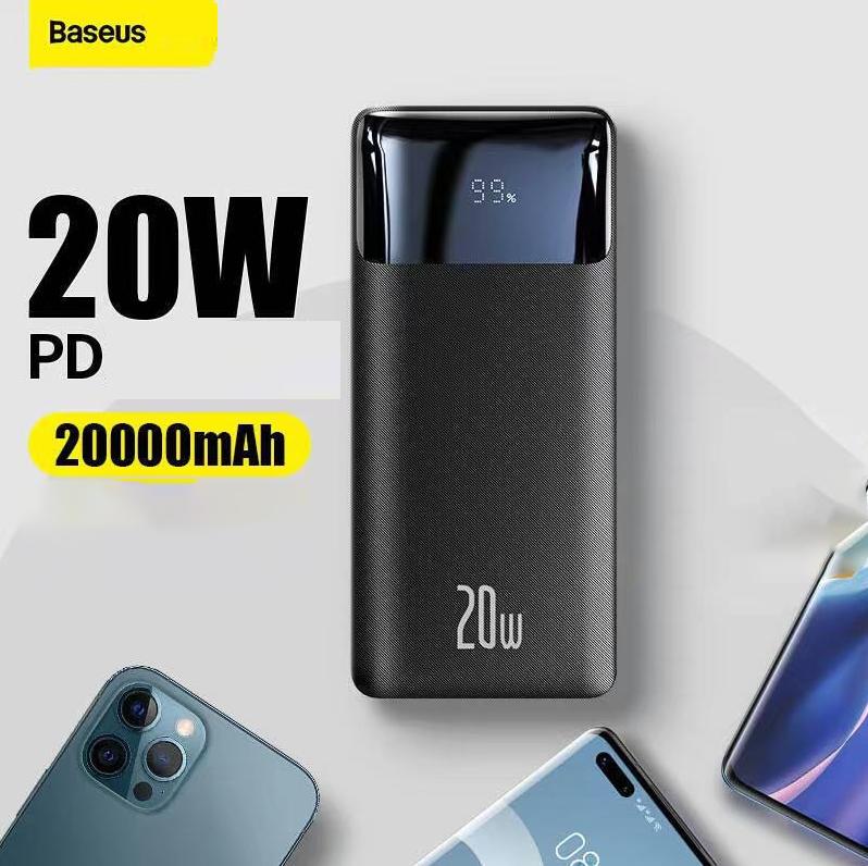 Pin sạc dự phòng BASEUS sạc nhanh 20000mAh/10000mAh USB 3.0 C PD nhỏ gọn cho Samsung Led Sạc Điện Thoại
