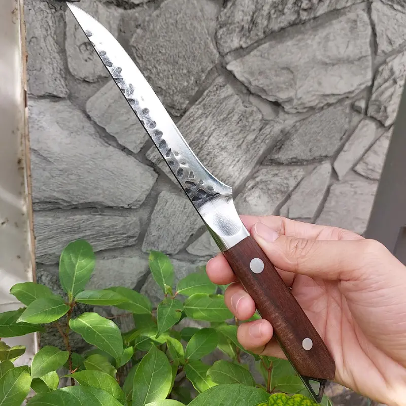 Dao Lọc Thịt Cá Dài 26cm Cán Gỗ, dao làm bếp chống rỉ, dao pha lóc thịt heo 1