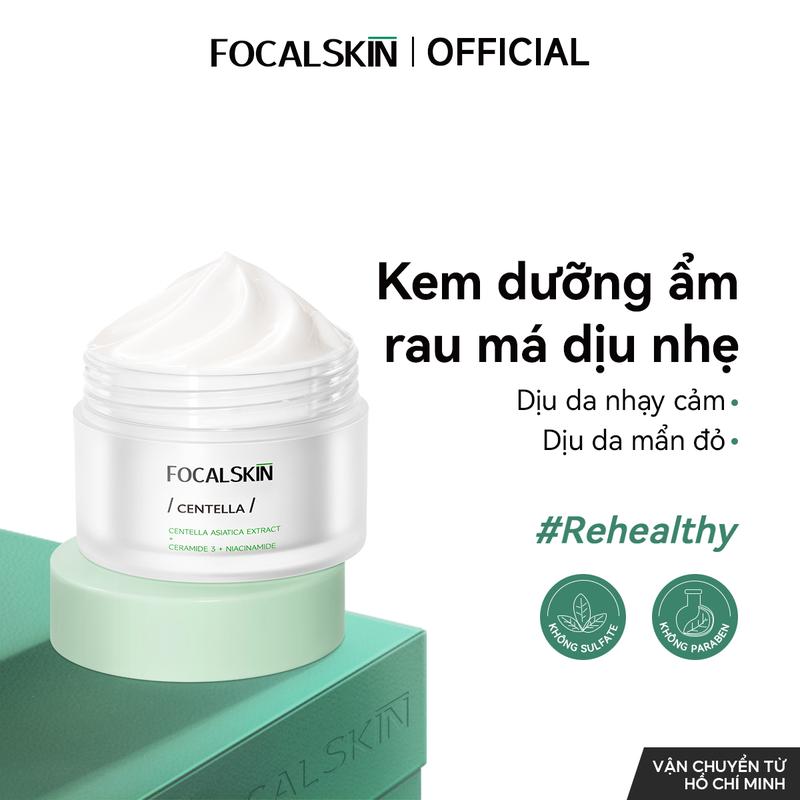 FOCALSKIN Kem dưỡng rau má Hàn Quốc 5X Ceramide hỗ trợ dưỡng mịn da và giảm kích ứng 30g | Chăm Sóc Da Nữ Women Làm Đẹp Da Skincare Dưỡng Ẩm Da