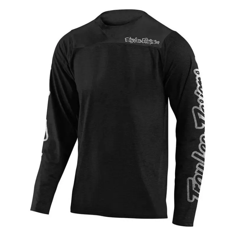 Ready Stock New Style Mountain bike black long-sleeved bike top motorcycle quick dry downhill cycling jersey men Bicycle Shirts