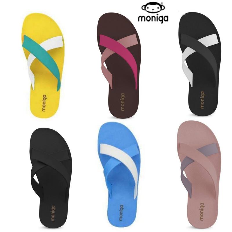 Dép Thái Lan nữ cao su quai chéo thời trang Monobo Moniga Ivy color 2 DéP GiàY Shoes Women Quai Hậu Sandal