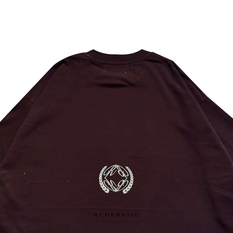 RUDEBASIC - Uni Burgundy Oversized Tee | Heavy weight | Tshirt Pria 5