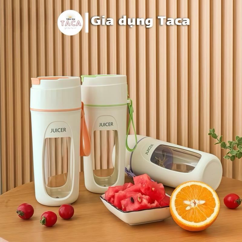 Máy Xay Sinh Tố Cầm Tay, Dung tích 340ml, tích hợp 8 lưỡi dao, xay sinh tố, đá bào