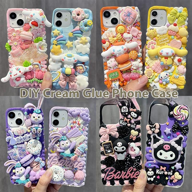 Product Introduction of DIY Cream Glue Phone Case Material Package Clow M Big Ear Dog Cream Glue DIY Material Creative Handmade Gift for Women 1