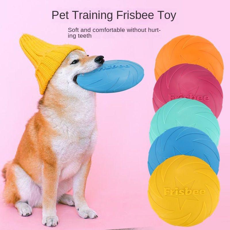 Product Introduction of Dog Frisbee Durable Silicone Pet Toy Training Supplies Golden Retriever Flying Disc Floating Border Collie Competition Labrador 0
