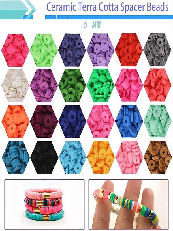 Summer 2024 Clay Beads As Kids Stocking Fillers, Simple Diy Jewelry Making Kit for Bracelet Necklace Making, Diy Fashion Kawaii Jewellery Accessories Kit for Developing Your Kids Skills, Vintage Jewelry Jewelry Set for Women 7