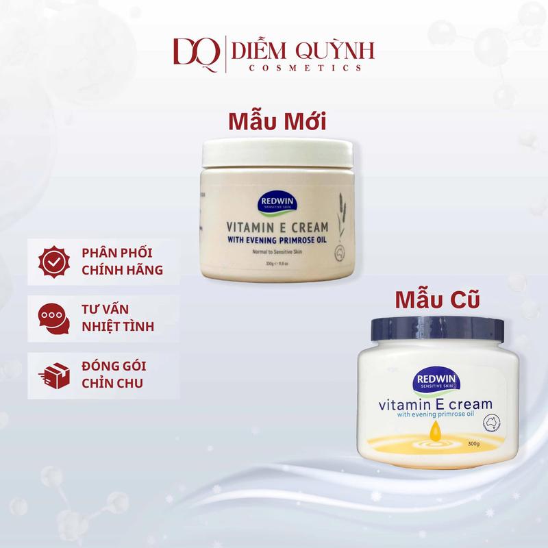 [Mẫu mới] Kem dưỡng da mềm mịn REDWIN Vitamin E Cream 330g Úc