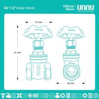 Gambar UNNU Gate Valve - GV 1/2" dari UNNU.official Kab. Gresik 3 Tokopedia
