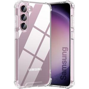 Funda transparente para Samsung Galaxy A56 A36 A26 A16 A55 A35 A25 A15, cubierta protectora antigolpes + diseño híbrido de bisel elevado de TPU para Galaxy S25 S24 S23 S22 S21 transparente y ajustado con esquinas mejoradas con airbag