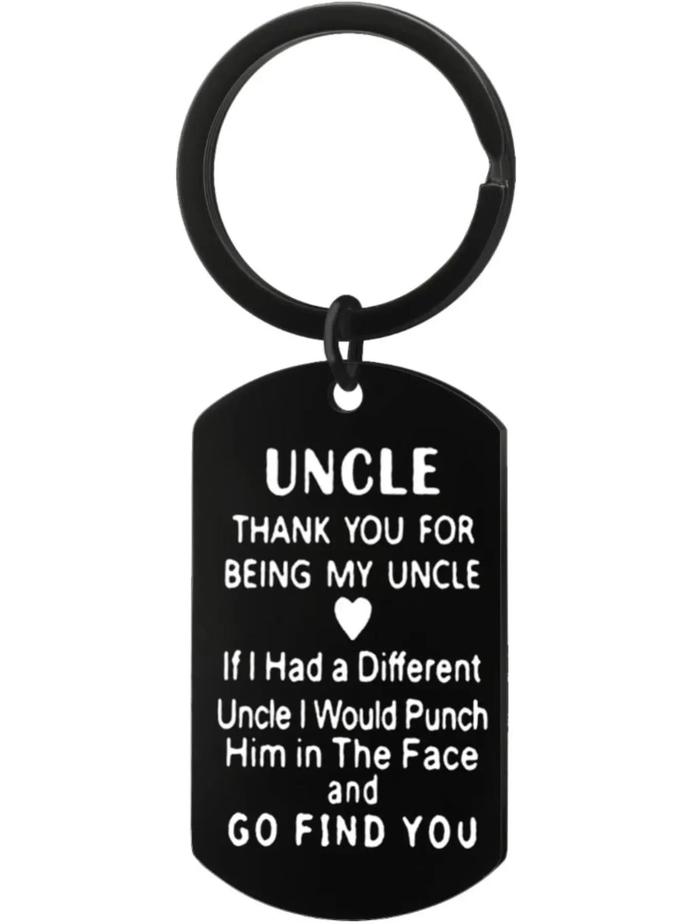 Uncles Gifts From Niece Nephew, Letters & Heart Pattern Metal Keychain, Fashion Keychain for Daily Clothing Decor, Trendy Exquisite Keychain for Gift