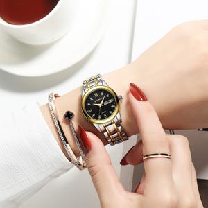 Jam Tangan Kuarza Wanita, Chennuo, Kalendar Dwi, Berkilau, Kalis Air, Bertali Berlian, Jalur Keluli, Jualan Panas, Bergaya dan Serba guna, Fesyen Tinggi