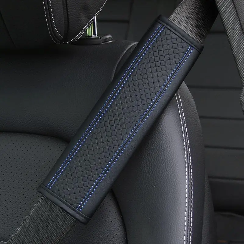 Car Seat Belt Cover, PU Leather Car Seat Belt Protector, Universal Car Seat Belt Shoulder Pad, Auto Interior Accessories