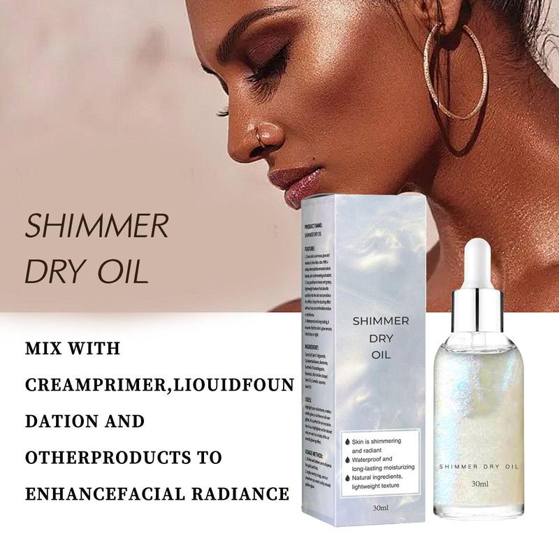 Shimmer Dry Oil, Moisturizing Body Highlighter, Hydrating Body Essence, Body Care Product for Women & Men, Perfect for Parties 3
