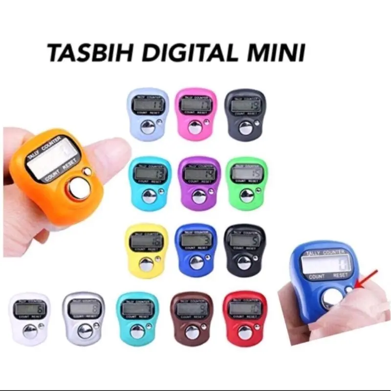 1PCS Tasbih Digital Mini Jari Alat Hitung Finger Electrik Tasbeh Tally Kecil LED A244 4
