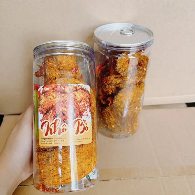 Khô Bò Miếng Mềm Cao Cấp ( Bò 100% ) hộp 300gr/250gr/200gr | đồ ăn vặt haovosnack Chua Cay 5
