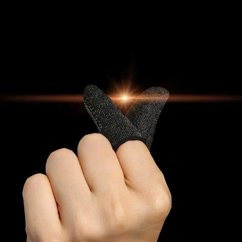 Anti-Sweat Finger Stall Professional Mobile Game Gloves E-Sports Decent Device 24-Pin Silver Fiber Chicken Eating Finger Stall Wholesale game  stick  4k  games retro  game  console ps2  controller  analog assistant  controller game  stick  4k  games