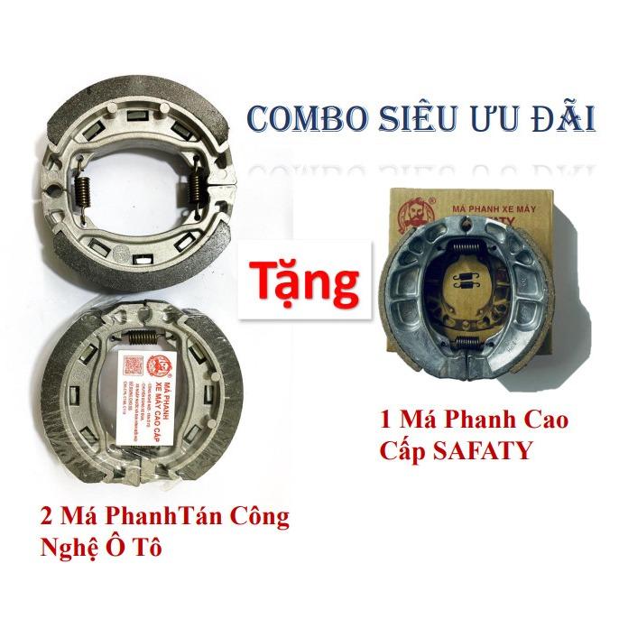 Combo 2 Bố Thắng Đùm (Má Phanh) Cao Cấp Theo Công Nghệ tán Ô Tô Xe Số Honda: Ream, Wave, Future, RSX + Kèm 1 Bố Đùm Cao Cấp SAFATY Xe Số Honda Phụ Tùng