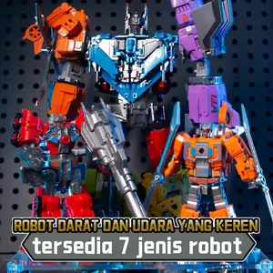 Robot Darat dan Udara 2-in-1 - Mainan Transformasi Keren 7 Set Unik dengan Engsel Fleksibel, Cocok untuk Anak Toy miniforce  x miniatur  motor