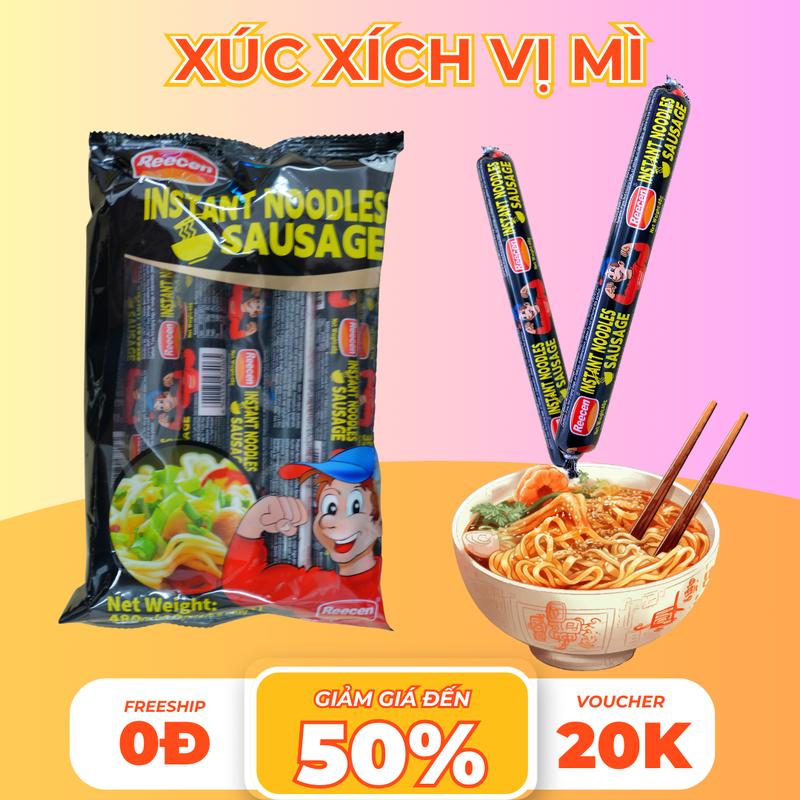 Xúc Xích Reecen Tẩm Vị (40g*12 cây) Thơm Ngon Sựt Sựt, Thích Hợp Dùng Để Ăn Vặt Thơm Ngon 1