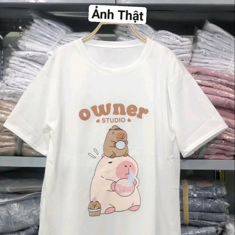 (17-55kg) Bộ Đồ Quần Kẻ Caro Xuông cho bé gái + Mích Áo phông Form Rộng Tay Lỡ OWNER Siêu xinh 4