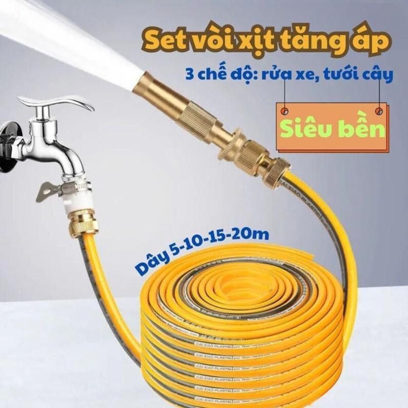 Bộ vòi xịt áp lực cao cho việc tưới cây, rửa xe và tưới vườn QH170 dây  ống  nước  tưới  cây