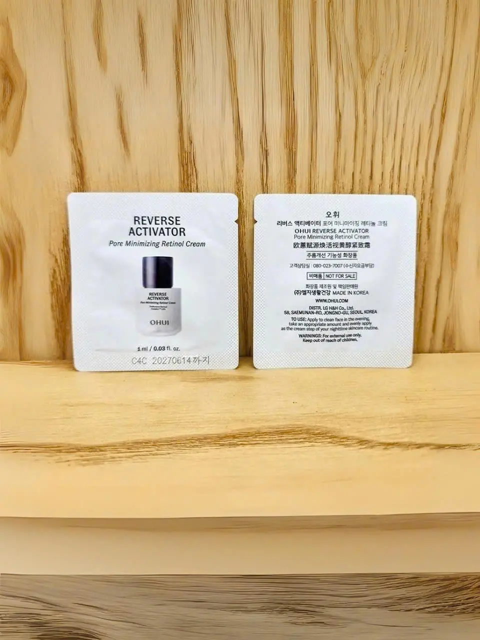 C54_ Gói sample Kem Retinol OHUI Reverse Activator Pore Minimizing Retinol Cream