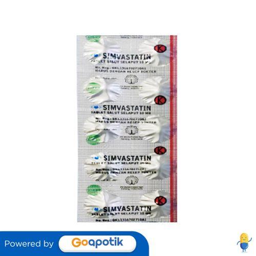 Gambar SIMVASTATIN MULIA 10 MG STRIP 10 TABLET dari Apotek HAR Farma by GoApotik Kota Bekasi Tokopedia