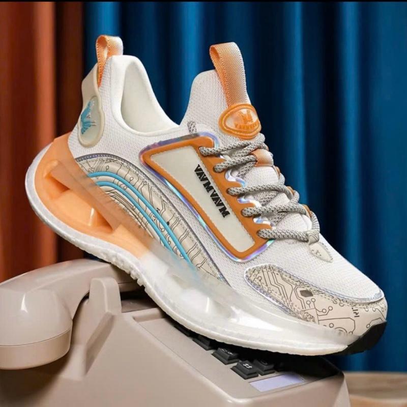 T-2 (ANH TỨ SHOP) GIÀY THỂ THAO CẶP NAM, NỮ SIÊU NHẸ Màu cam 3Đ.đế hạt bút bọc kếp dẻo, vải rệt thoáng khí, êm chân. Sneaker.Mb2222