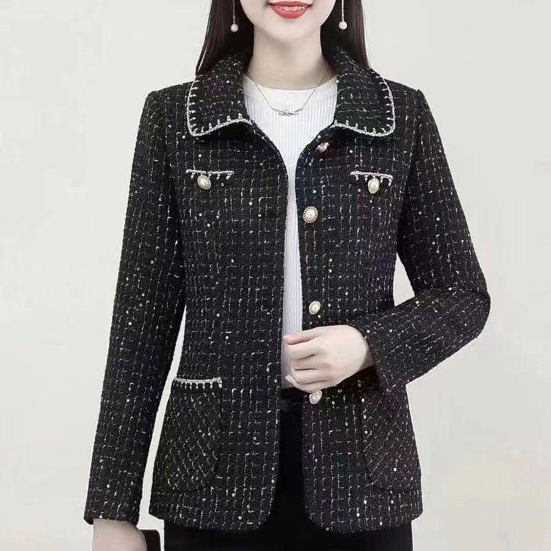 Product Introduction of Quần Áo Mùa Thu Cho Mẹ TRUNG NIÊN Hàng Mới Về Năm 2024, Áo Khoác Ngắn, Bộ Đồ Có Ve Áo, Dành Cho Phụ Nữ TRUNG NIÊN Và Cao Tuổi Top Women 2
