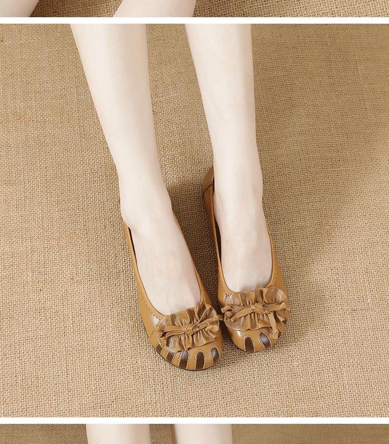 Product Introduction of Giày Lười Cho Mẹ Gommino, Da Thật, Đế Mềm, Thích Hợp Cho Mùa Lò Xo Và Mùa Thu, Giày Mũi Thấp Phẳng Đầu Tròn Gót Bê, Dành Cho Nữ, Hàng Mới Về Năm 2023 Shoes 14
