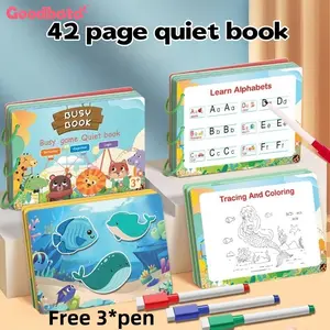【Goodbata】42 Halaman Quiet Book Buku Pencerahan Pertama Bayi Buku Sibuk Untuk Anak Buku Pembelajaran Dini Buku Montessori Anak Buku Cukup Montessorri Activity Book Education