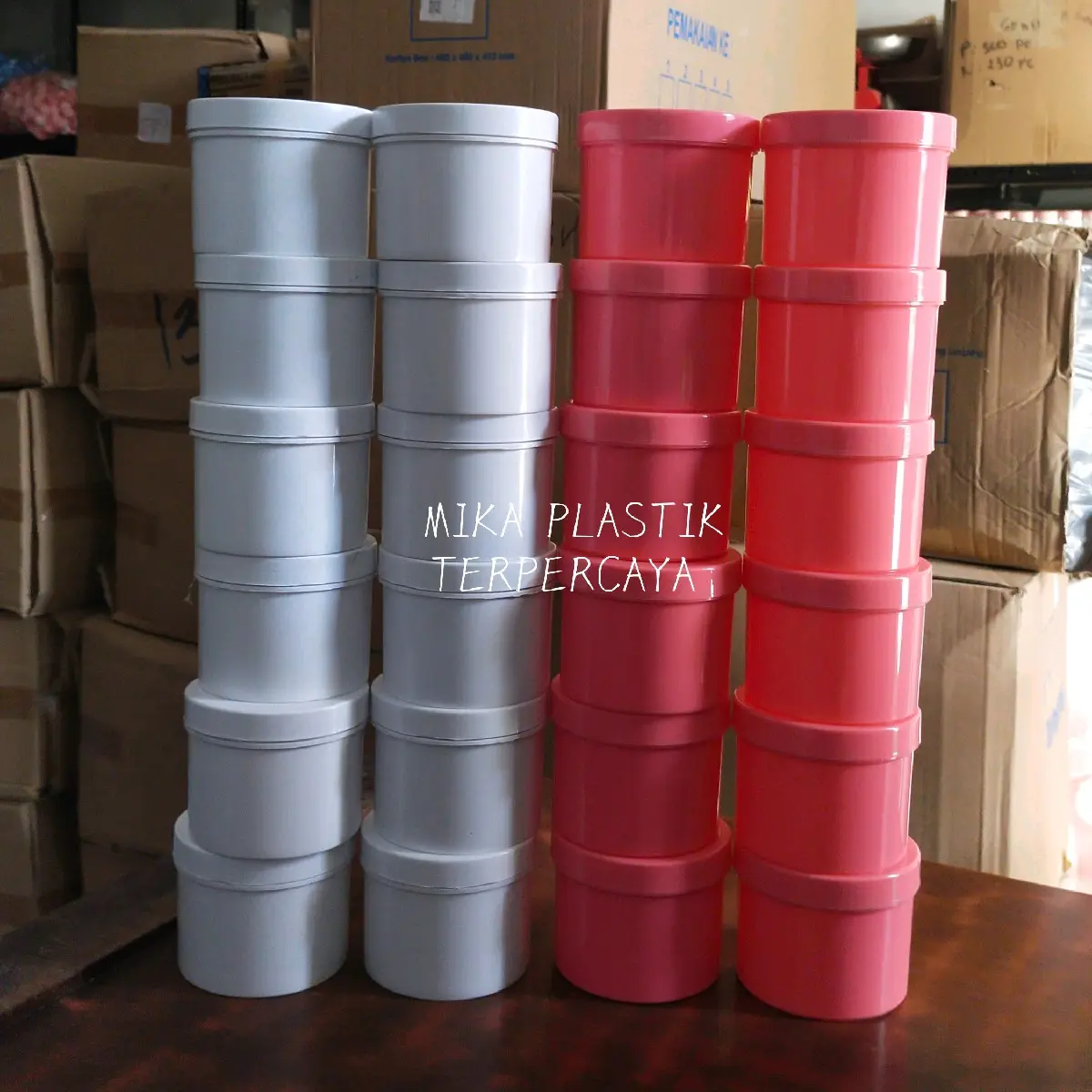 [12 PCS] POT LULUR 500GR/ POT HB 500 ML Pink dan Putih