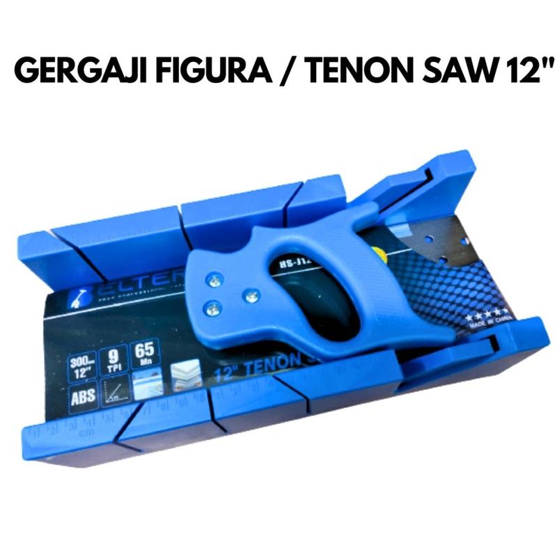 BELTER GERGAJI PIGURA MANUAL Manual Miter Saw Box + GERGAJI 300 MM Mitre Box Gergaji Hebel Potong Sudut Model Figura BELTER 7