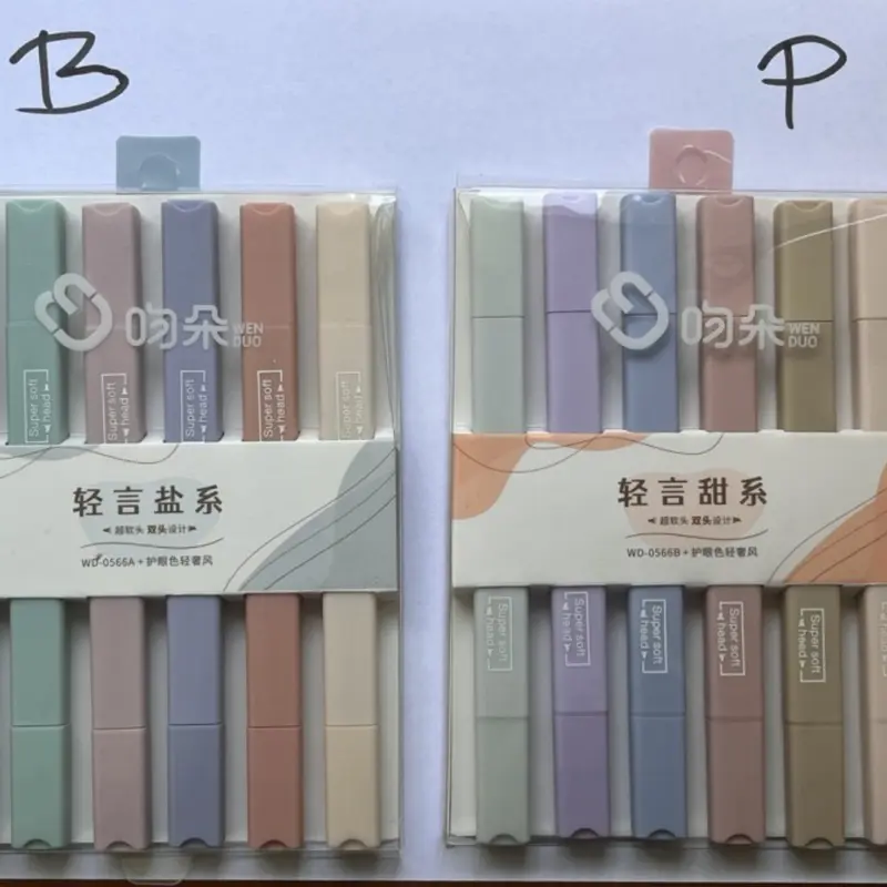 KYUKA Highlighter spidol stabilo set Marker pen 2 in 1 pastel untuk alat tulis kantor sekolah / set dan satuan Stationery 2