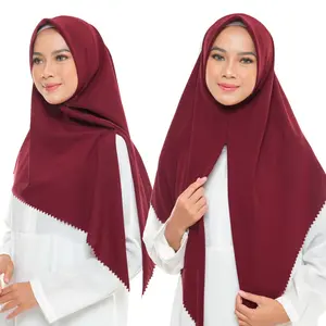 Jilbab segitiga instant Diamond Lasercut cantik lembut