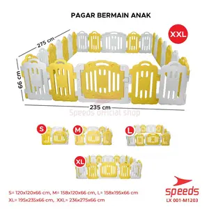 MOLION SNI Pagar Bayi Pagar Anak Babyfence Pagar Pengaman Anak SET Bayi Balita Play Fence Bongkar Pasang Playfence Aman Anti Slip 001-1203
