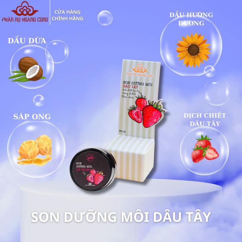 Son Dưỡng Mềm Môi Dâu Tây Phấn Nụ Hoàng Cung Cosmetic Nữ Women son dưỡng son  duong sondưỡng  cómàu duong  moi