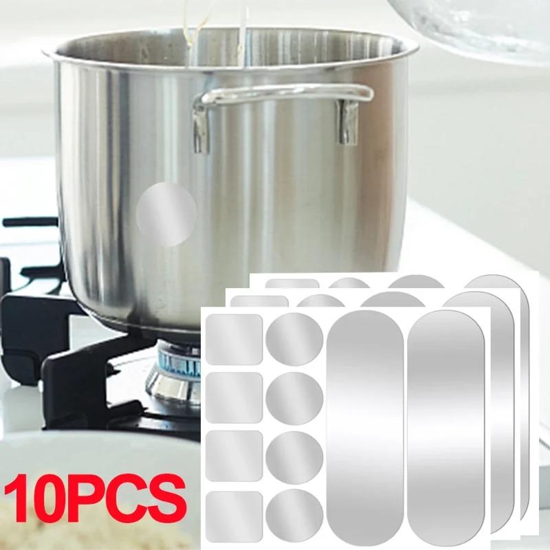 10Pcs/Set Aluminum Foil Patch Stainless Pot Sticker Special Self ...