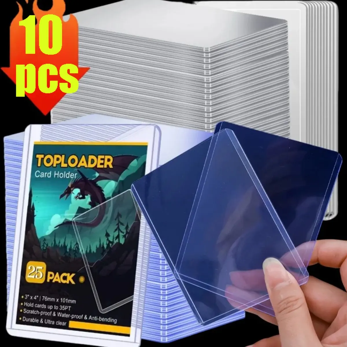 hard cover sleeves for cards Amazon.com: 200 Hard Plastic Card Sleeves, Premium Baseball Card  Protectors, 3