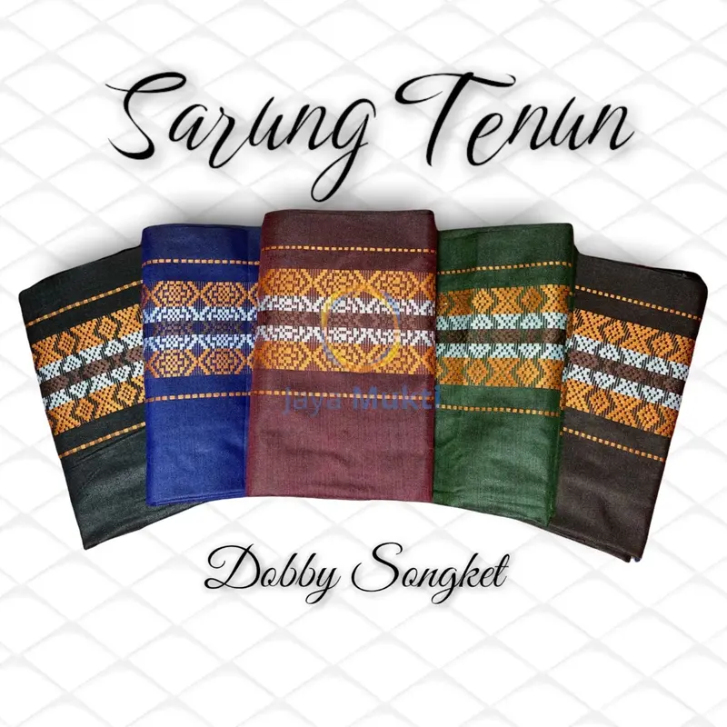 Sarung tenun dobby songket baru warna kualitas bagus kemasan plastik Kain Motif 0