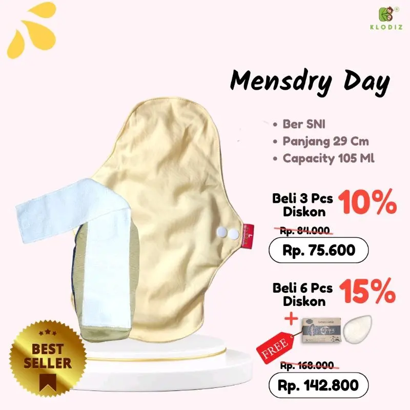 menspad Dry Type Day pembalut kain cuci ulang ber SNI 0