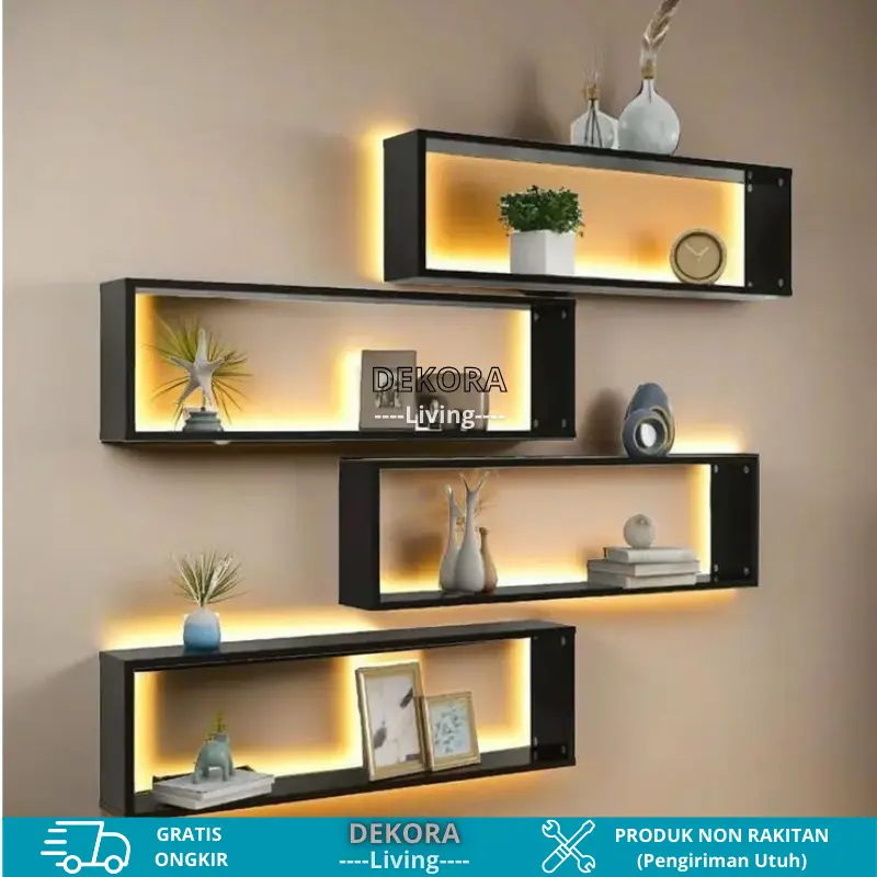 Rak Dinding Premium Minimalis - Floating Shelf Plywood 12mm PVC Premium ...
