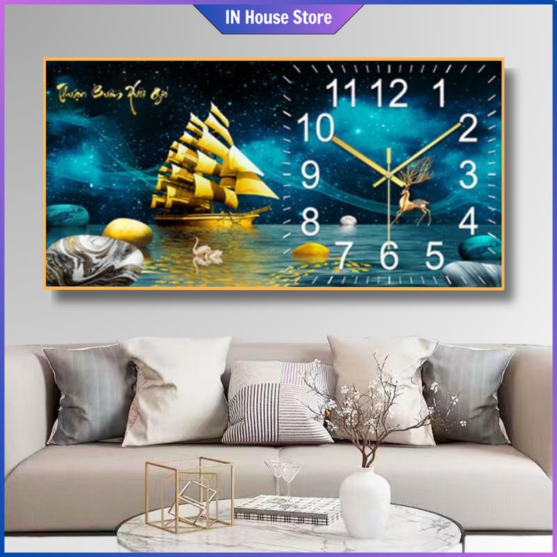  Đồng Hồ Tranh Tráng Gương THUẬN BUỒM XUÔI GIÓ Treo Tường IN UV 3D Cao Cấp 3 in 1 Xem Giờ  Trang Trí Nhà  Quà Tặng   Sản Phẩm Thiết Kế Theo Yêu Cầu  