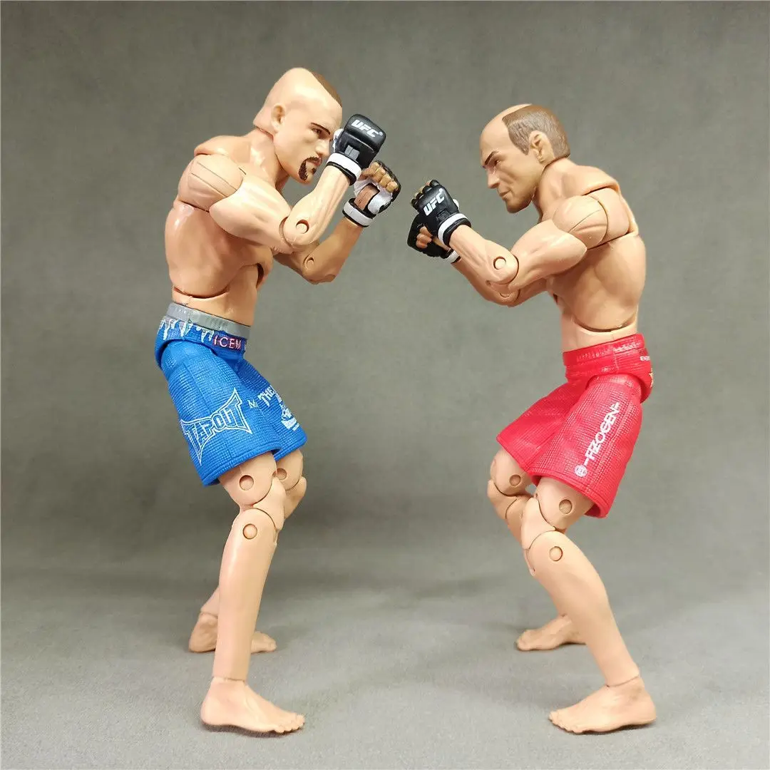 2024ufc ซุปเปอร์น่ารัก การ์ตูน นักมวยปล้ำ 7 นิ้ว แอ็คชั่นฟิกเกอร์ กรง โฮโลซิม โมเดลของเล่น สำนักงานมือ