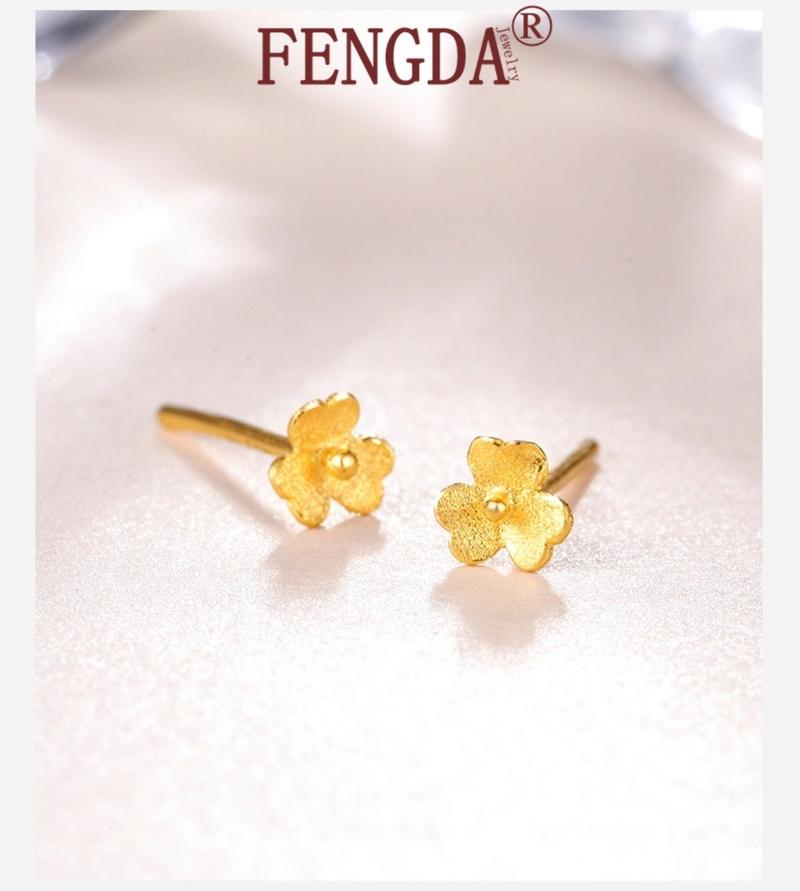 Product Introduction of Cod Small Flower Stud Earrings Simple Special-Interest Design Mini Small Flowers Earrings  MLER508 Gold 18