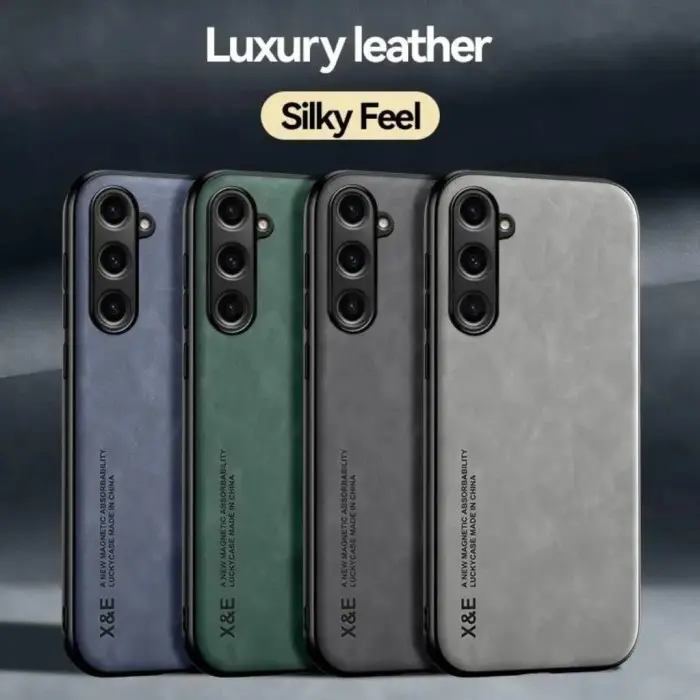 Case SAMSUNG GALAXY S23 FE Luxury Leather Cover Silky Feel Casing Silikon S23FE Handphone Rubber 0