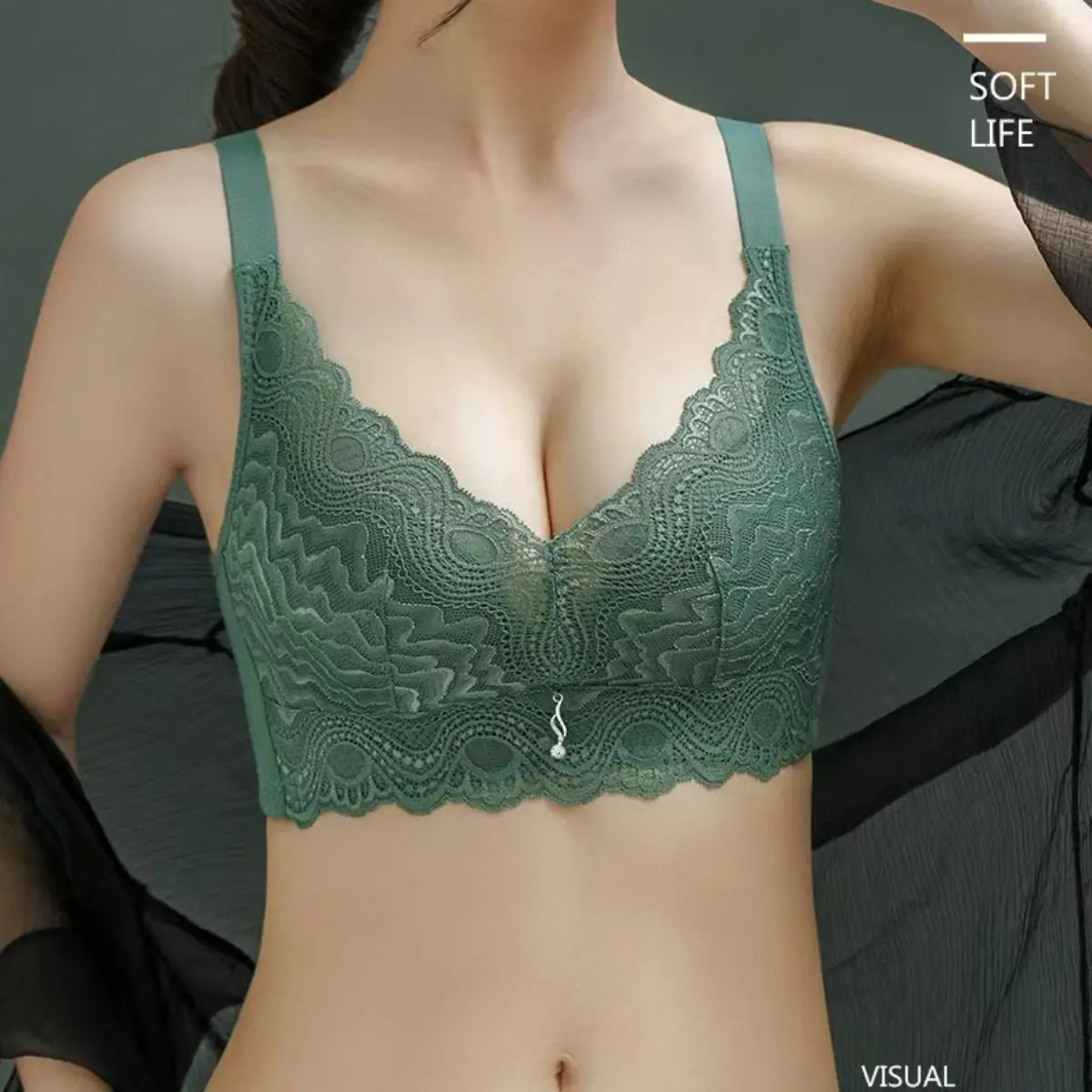 Áo Ngực Nữ Ren, Gợi Cảm Và Thoải Mái, Áo Ngực Không Dây Đẩy Lên, Thích Hợp Cho Đồ Lót Cho Bé Gái, Áo Ngực Liền Mạch, Có Cỡ A, B Và C Voi Bra