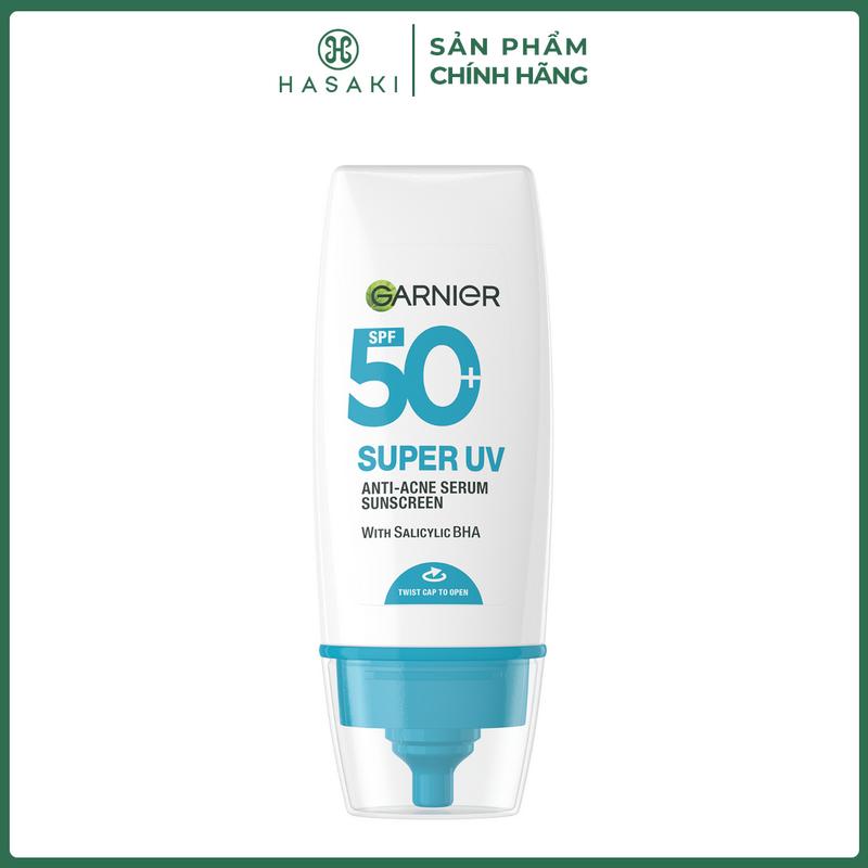 Serum Chống Nắng Garnier 12H Kiềm Dầu & Hỗ Trợ Giảm Mụn 30ml | HASAKI BEAUTY