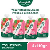 Gambar [Bundling 4] Greenfields Yogurt Pouch Strawberry 110gr - Fresh Yogurt for Daily Healthy Snack dari Greenfields Indonesia Kota Bogor 1 Tokopedia